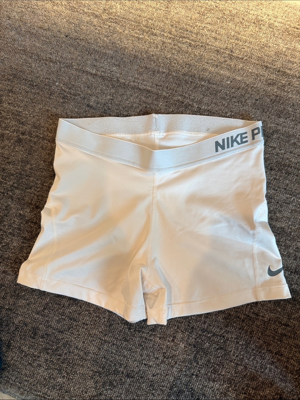 Nike White Women’s Athletic Compression Shorts